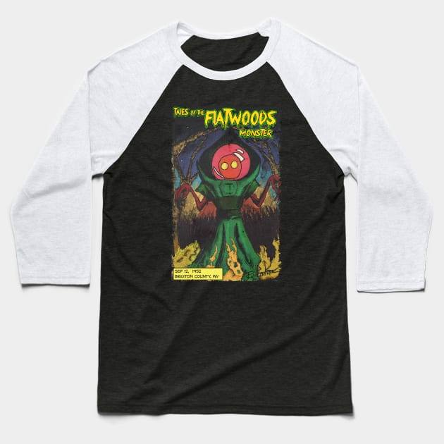 Tales of the Flatwoods Monster Baseball T-Shirt by theartofron